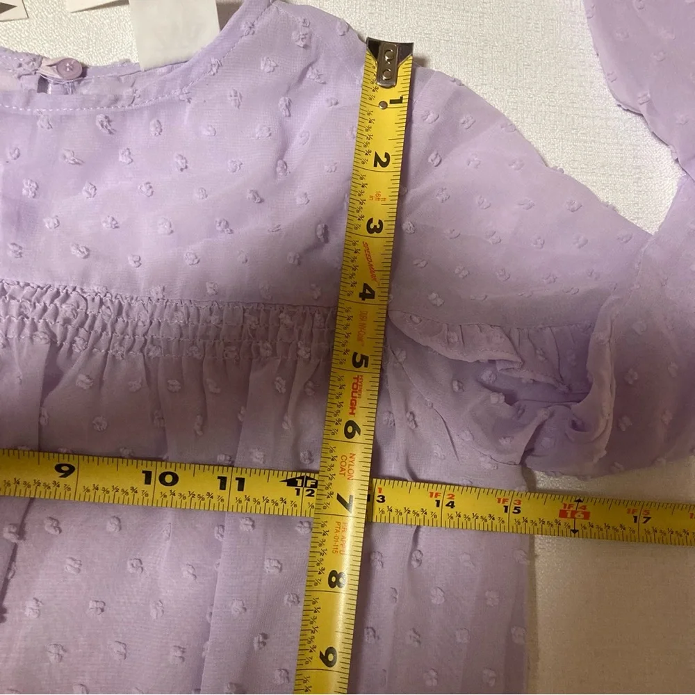 Zara Girls Lavender Swiss Dot Dress | NWT | Size 10Y (140 cm)